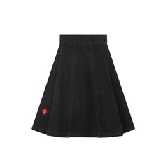 LITTLE PARNI LP LOGO DENIM SKIRT