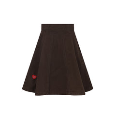 LITTLE PARNI LP LOGO DENIM SKIRT