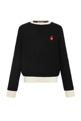 LITTLE PARNI 2PC TEEN CHUNKY SWEATER WITH DENIM SKRIT