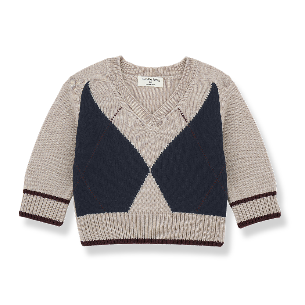 1+IN THE FAMILY ARGYLE SWEATER