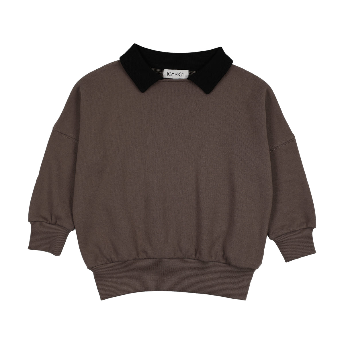 KIN KIN CONTRAST COLLAR SWEATSHIRT