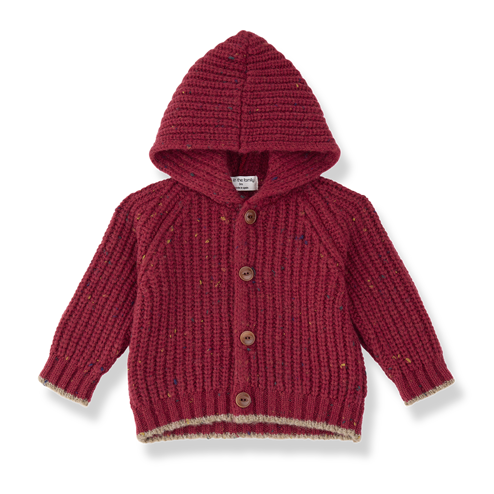 1+ IN THE FAMILY 2PC HOODED CARDIGAN WITH BEANIE