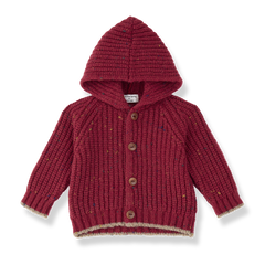 1+ IN THE FAMILY 2PC HOODED CARDIGAN WITH BEANIE