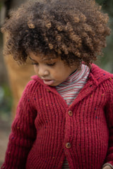 1+ IN THE FAMILY 2PC HOODED CARDIGAN WITH BEANIE