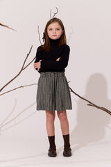 KLAI HOUNDSTOOTH PLEATED SKIRT