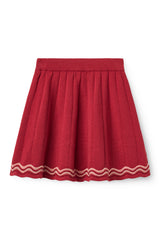 COPENHAGEN COLORS 2PC RUFFLE TRIM KNIT TOP WITH KNIT TENNIS SKIRT