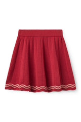 COPENHAGEN COLORS 2PC RUFFLE TRIM KNIT TOP WITH KNIT TENNIS SKIRT