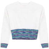 KIX TEEN STRIPED RIB SWEATSHIRT