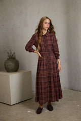HEV PLAID SHIRT DRESS