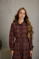 HEV PLAID SHIRT DRESS