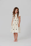 KIPP STELLA SMOCKED WAIST FLOWER PRINT SCALLOP BOTTOM DRESS