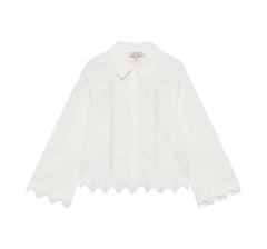 TWINSET 2PC LACE TRIM BLOUSE WITH SKIRT SET