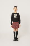 PICCOLA LUDO LAIA KNIT SWEATER WITH BIG IVORY BOW