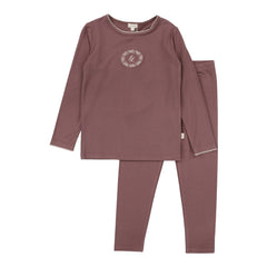 LIL LEGS 2PC EMBLEM PJ LOUNGE SET