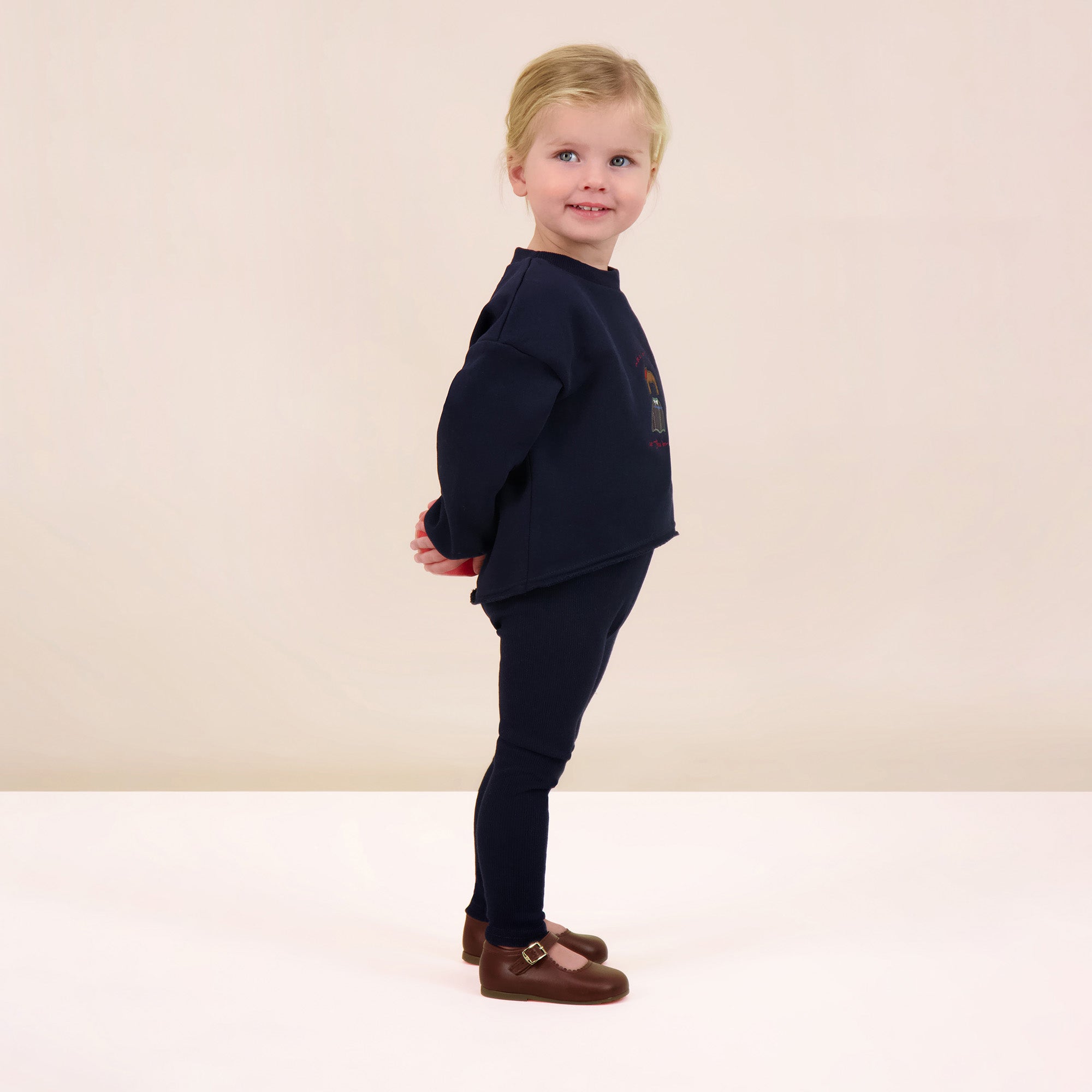 ANALOGIE PLAID DETAIL SWEATSHIRT (BOYS)