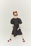 LITTLE CREATIVE FACTORY PUFF SLEEVE SIDE POCKETS DRESS