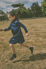 JOUET PETER PAN COLLAR WITH COLORED BUTTONS TAFFETA DRESS