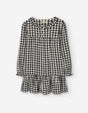 LOSAN COLLARED CHECKED DRESS