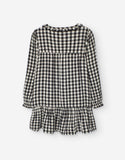 LOSAN COLLARED CHECKED DRESS