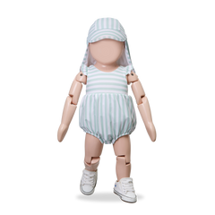 1+ IN THE FAMILY LLOSETA RUFFLE AND STRIPE SWIMSUIT