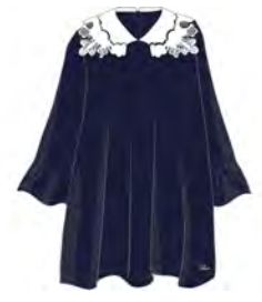 CHLOE L/S LACE COLLAR DRESS