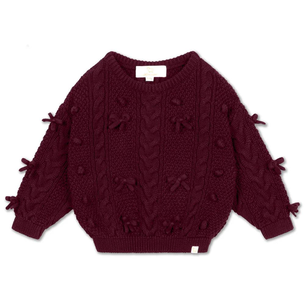 LRDM PETITS  ELISE BOW SWEATER