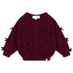LRDM PETITS  ELISE BOW SWEATER