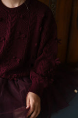 LRDM PETITS  ELISE BOW SWEATER