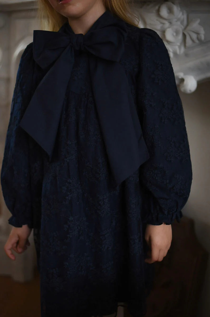 LRDM PETITS OLIVIA FRONT TIE LACE DRESS