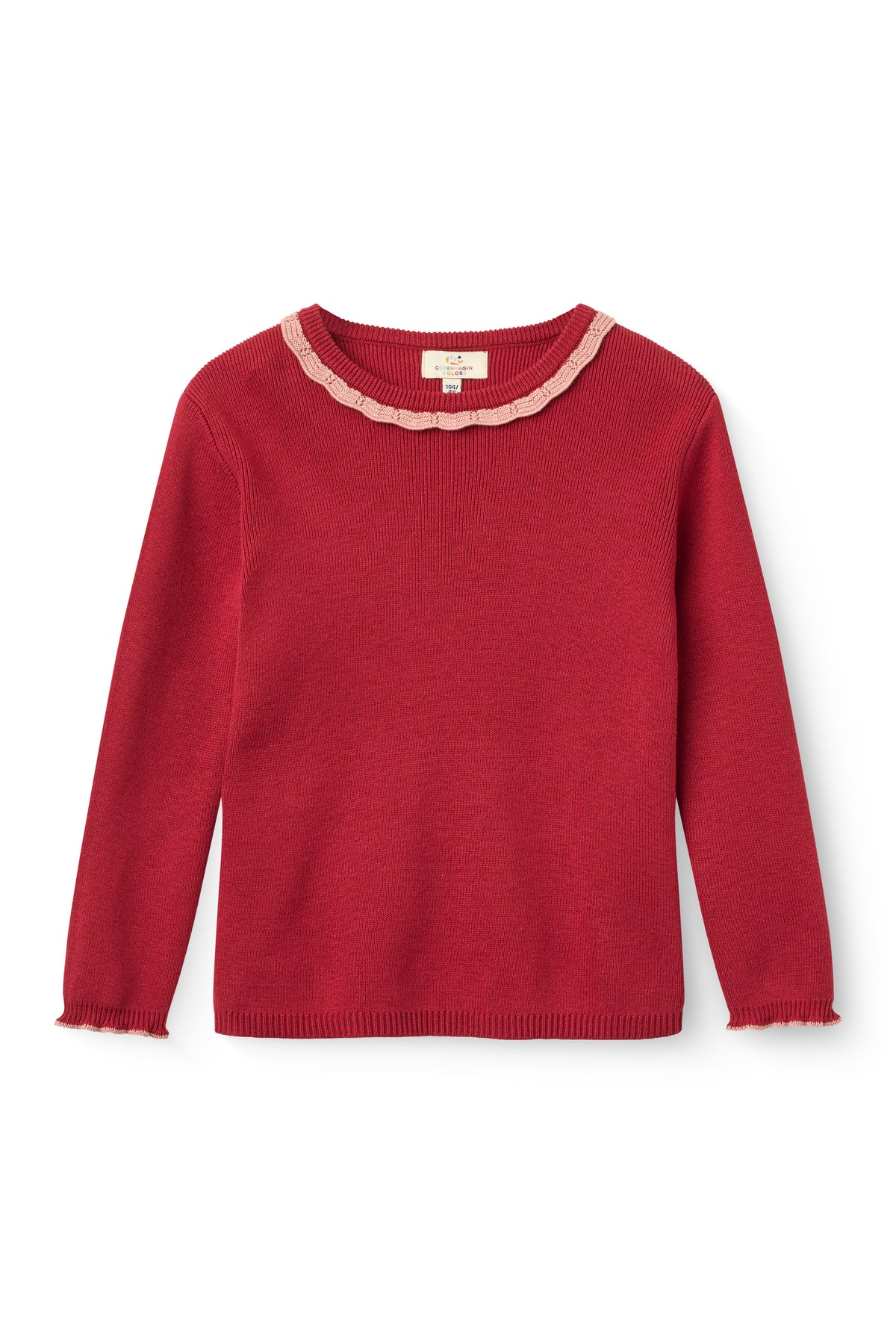 COPENHAGEN COLORS 2PC RUFFLE TRIM KNIT TOP WITH KNIT TENNIS SKIRT
