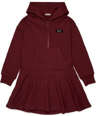 N.21 LONG SLEEVE HALF ZIP SWEAT DRESS