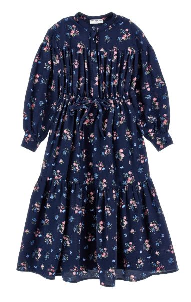 PHILOSOPHY LONG SLEEVE FLORAL MIDI DRESS
