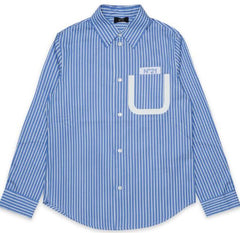 N.21 LONG SLEEVE STRIPED BUTTON UP SHIRT WITH POCKET LOGO