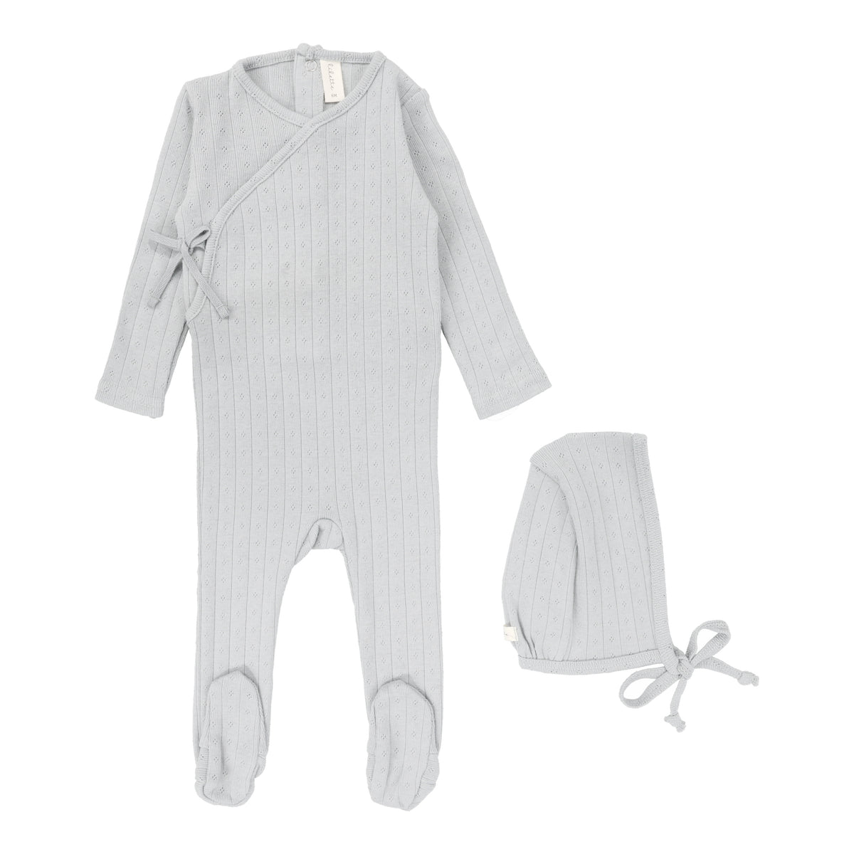 LILETTE 2PC FINE POINTELLE FOOTIE AND BONNET SET