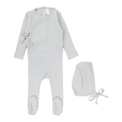LILETTE 2PC FINE POINTELLE FOOTIE AND BONNET SET