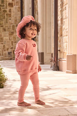 LITTLE PARNI 2PC "LP" SWEATSHIRT WITH LEGGINGS SET
