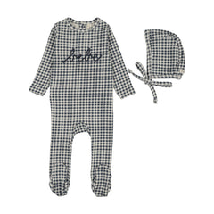 LILETTE 2PC GINGHAM BEBE FOOTIE SET