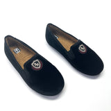 BA & NA EMBLEM LOAFER FUR LINED LOUNGEWEAR SHOES