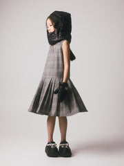 LITTLE CREATIVE FACTORY HARPA PLAID PLEATED JUMPER