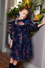 ANGELS FACE LUELLA FLORAL AND RUFFLE DETAIL TULLE DRESS