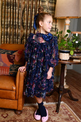 ANGELS FACE LUELLA FLORAL AND RUFFLE DETAIL TULLE DRESS