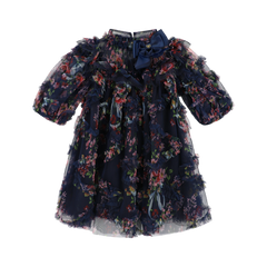 ANGELS FACE LUELLA FLORAL AND RUFFLE DETAIL TULLE DRESS