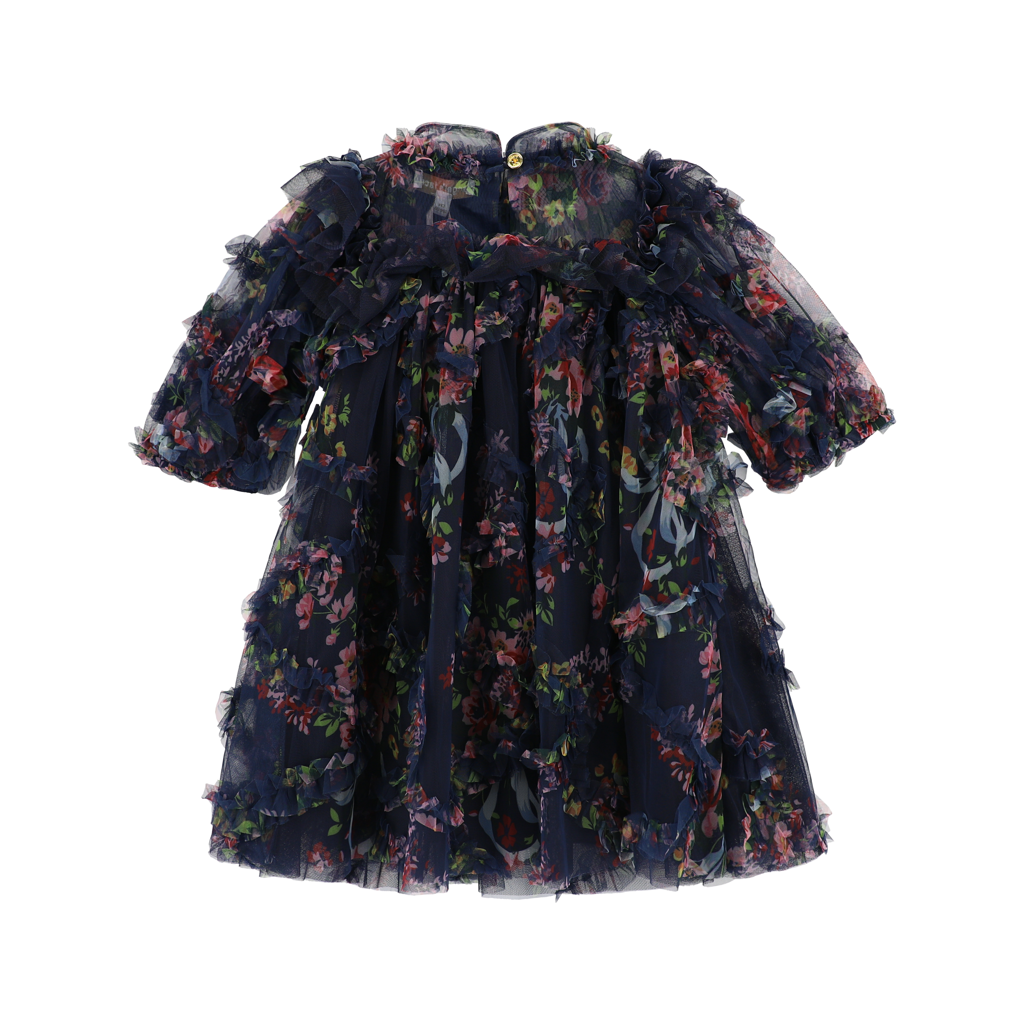 ANGELS FACE LUELLA FLORAL AND RUFFLE DETAIL TULLE DRESS