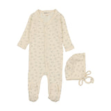 MEMA KNITS 2PC MOON & STAR FOOTIE + BONNET SET