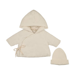 MEMA KNITS 2PC CORDUROY JACKET+ BEANIE SET