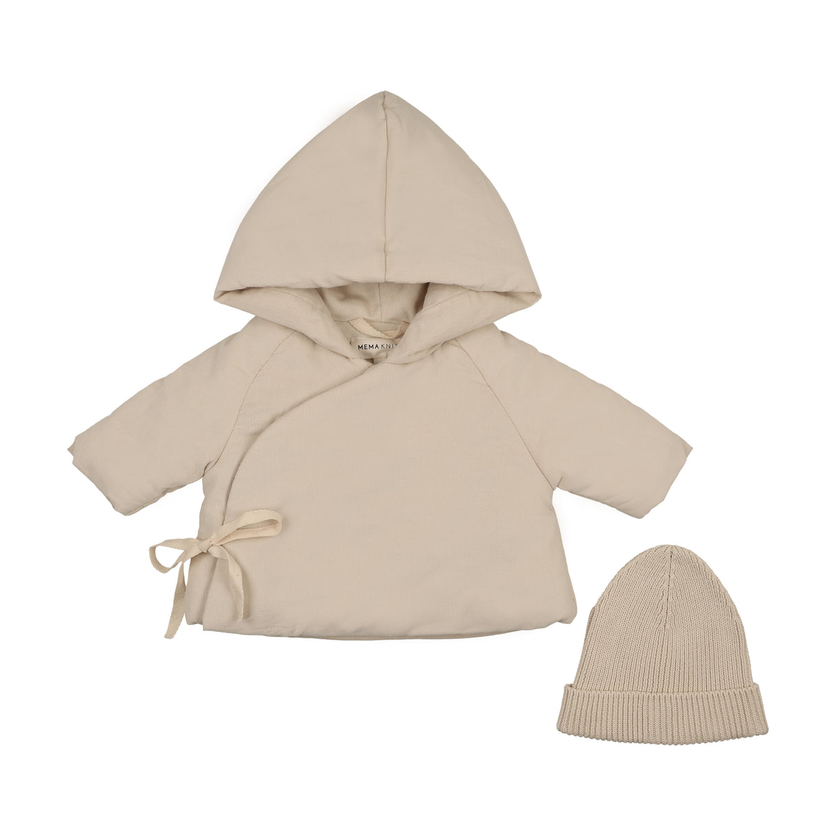 MEMA KNITS 2PC CORDUROY JACKET+BEANIE