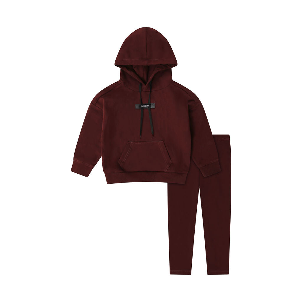 BOPOP 2PC POCKET HOODED SWEATSHIRT WITH LEGGING