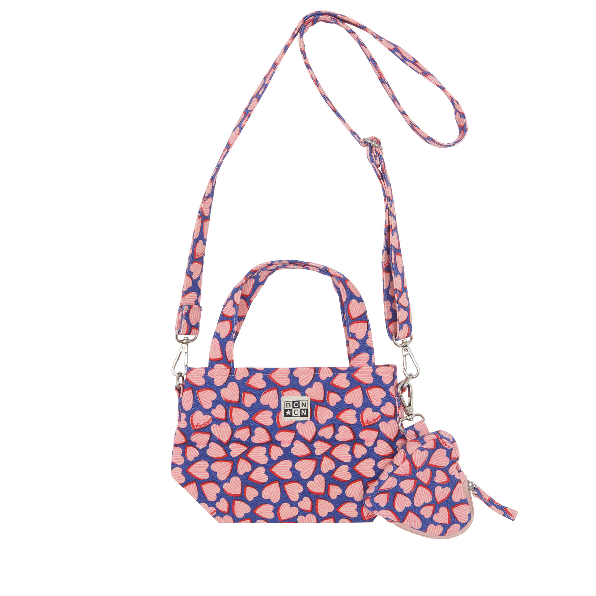 BONTON CHLOE HEART PRINT BAG
