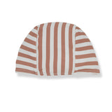 1+ IN THE FAMILY 2PC STRIPED SWIMSUIT AND BATHING CAP