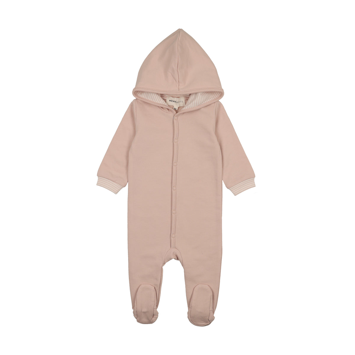 MEMA KNITS HOODED SNAP FRONT FOOTIE